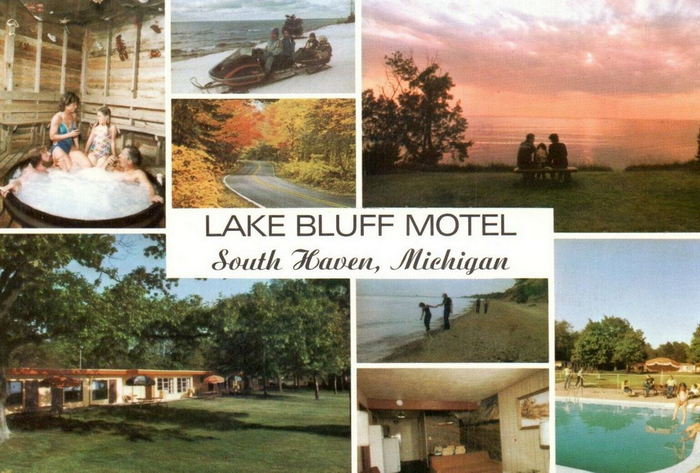 Lake Bluff Inn & Suites (Stieves 4 Season Lake Bluff Motel) - Vintage Post Card (newer photo)